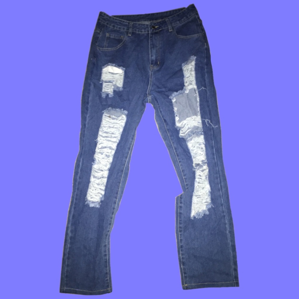 Ripped Blue Jeans